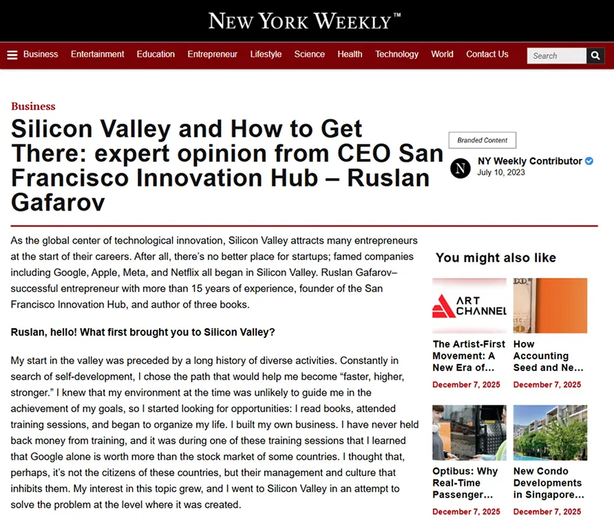 Silicon Valley and how to get there | Ruslan Gafarov